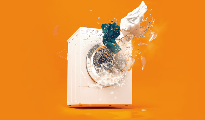 An exploding washing machine